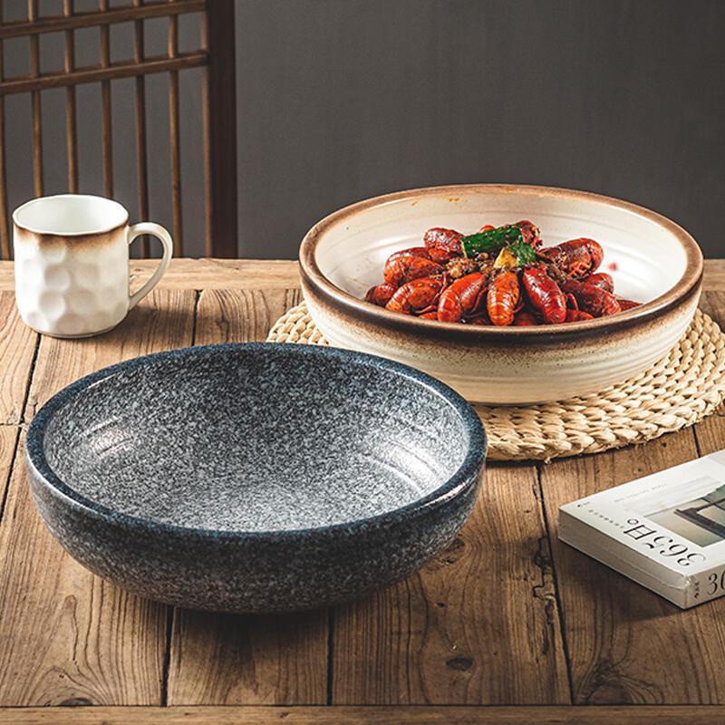 Japanese Style Ceramic 10-inch Serving Bowl