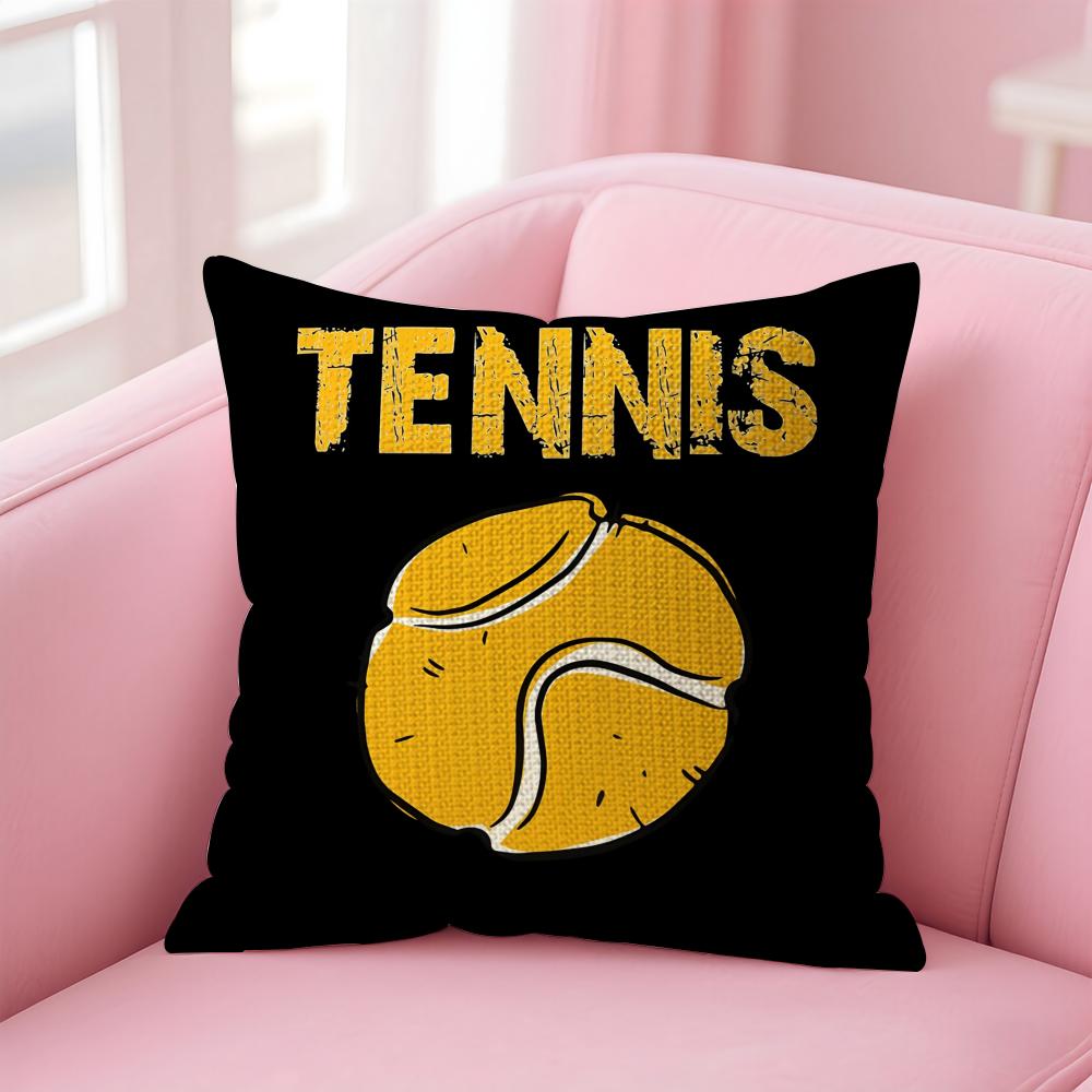 Funny Tennis Cushion Cover Comfort Sofa Bed Silky Elegant Invisible Zipper Decorative Holiday Gifts
