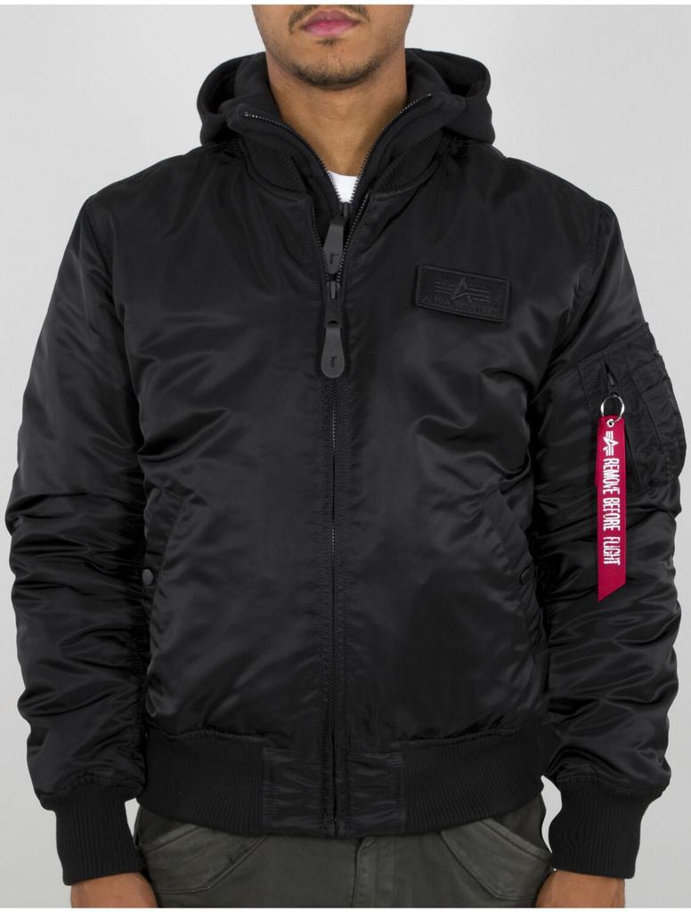 Winter Jacket Alpha Industries MA-1 ZH Back Print (128113) Black/reflective