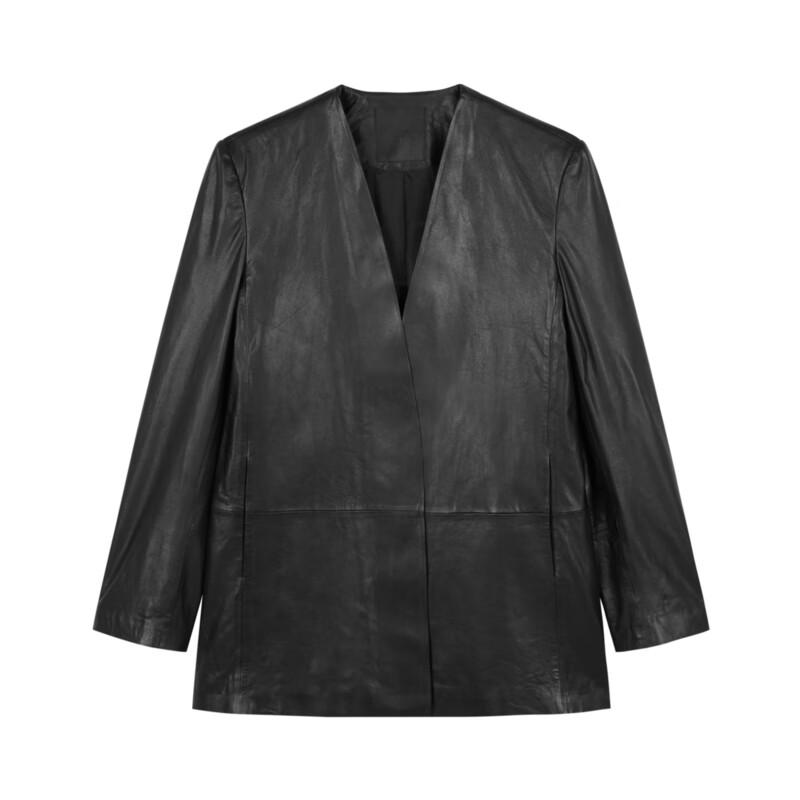 JNBY 2024 Autumn Women's Loose Faux Leather Jacket