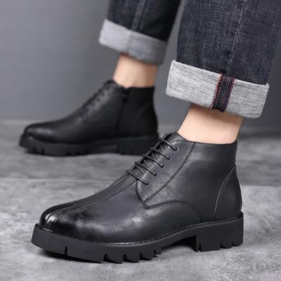 Business- und Freizeit-High-Top-Herrenlederschuhe Klassischer minimalistischer Designstil Hochzeit täglich Büro Schwarz Heiß verkaufte Schuhe