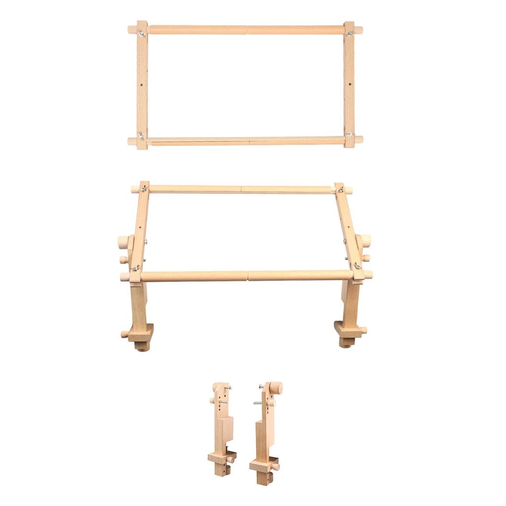 Professional Wood Embroidery Frame Stand Smooth Quilting Rack for Cross Stitch Tapestry Crafting Beginners