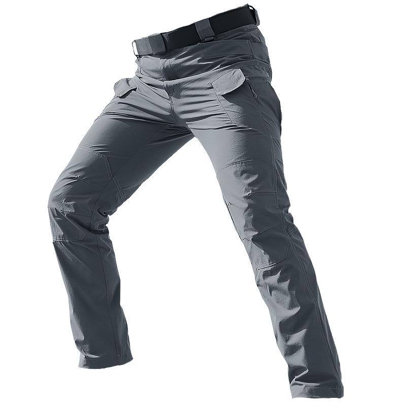 

Мужские быстросохнущие тактические брюки для активного отдыха: Водонепроницаемый, Дышащий, Эластичный, Многокарманный, Легкий Летний Дизайн S серый