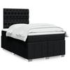 VidaXL Slat Bed Base with Mattress Black 120x200 Cm Fabric 3291644