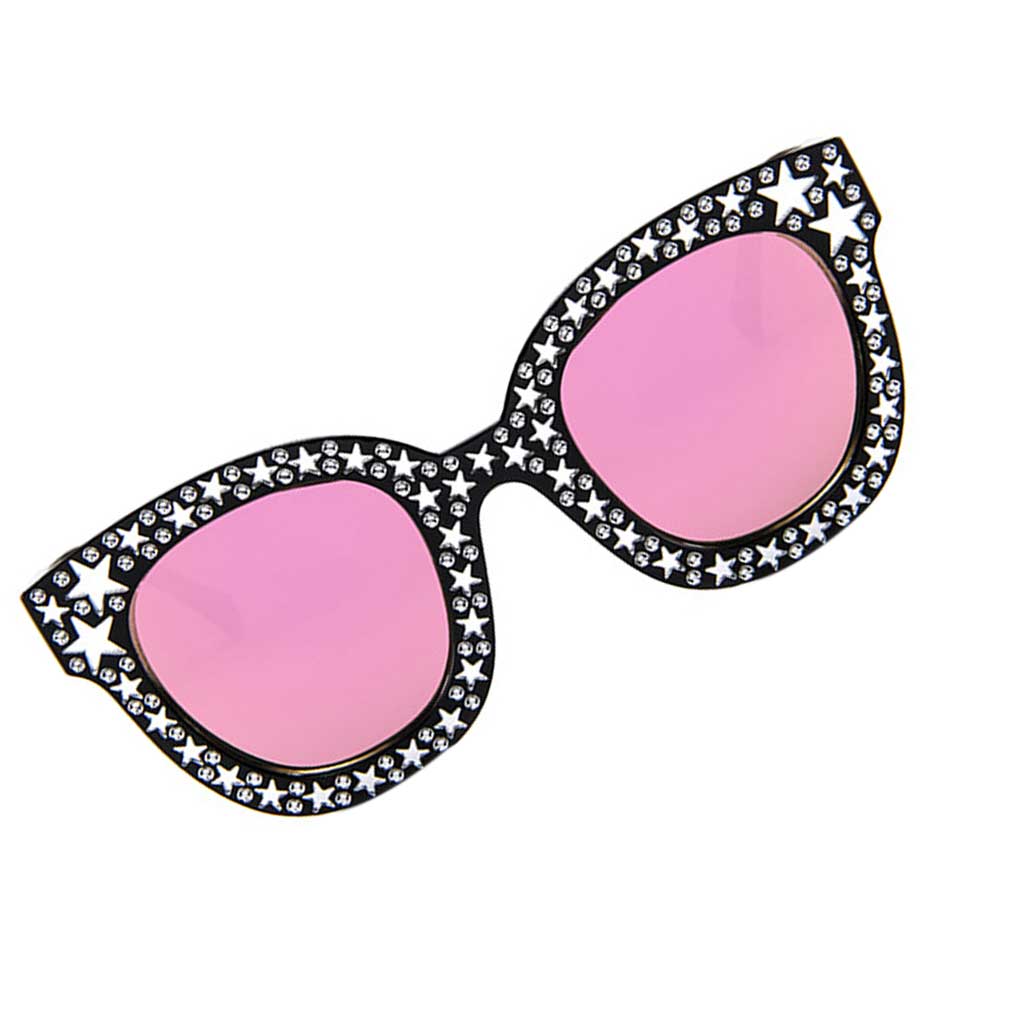 Women Girls Summer Transparent Lens Star Personality Punk Eyeglasses Retro Eyewear