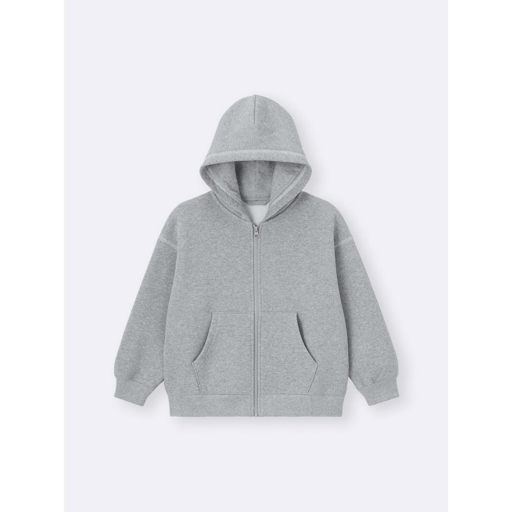 Gu By Uniqlo Kids Heavyweight Sweat Full Zip Hoodie  Unisex 
