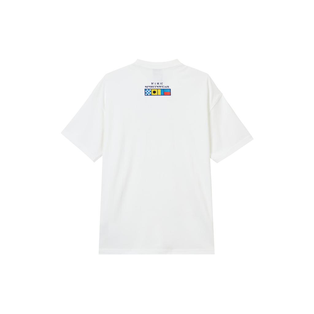 Nike T Shirts Men's White Crew Neck Moderate Straight Fit HQ9253-100