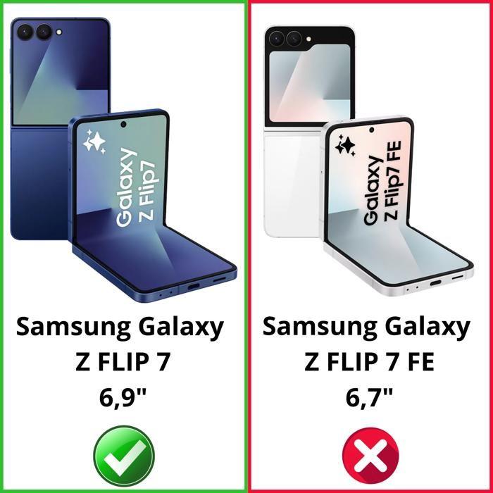 Verre Trempé - PHONILLICO - Samsung Galaxy Z FLIP 7 - Pack de 2 - Résistant aux rayures - Protection écran