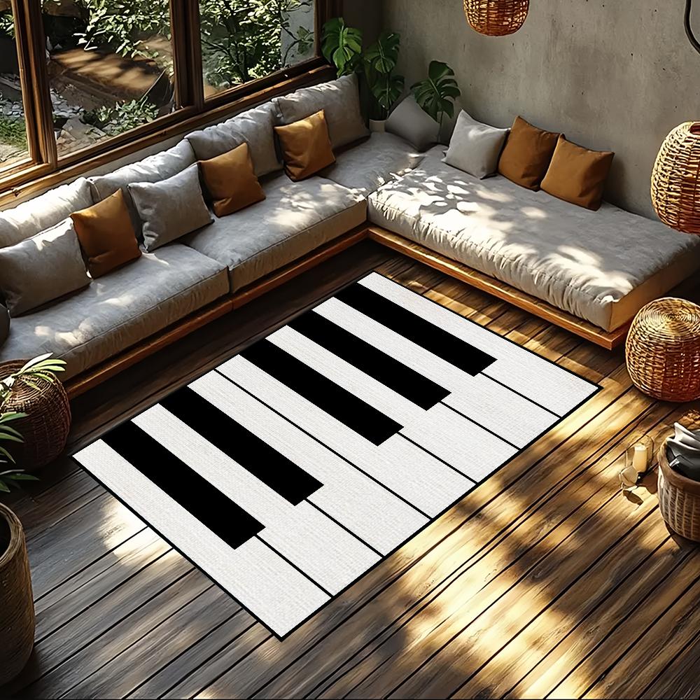 Door Mat Anti-Slip Kitchen Keys Bedroom Handmade Creative Tufted Piano Rug Carpet Living Room Funny Entrance Decoration