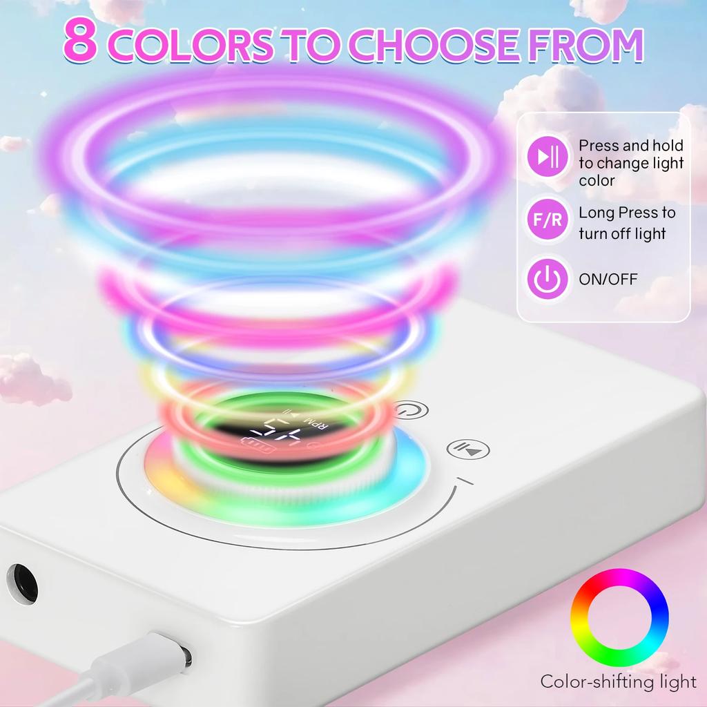 DianaBeauty 45000RPM Manicure Drill Machine Nail Polisher USB Charging Electric Manicure File Low Noise Nail Salon Tools