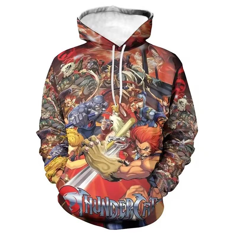 Thundercats Sweetshirt 3D Print Hoodie Men/women Long Sleeve Fashion Hooded Men Fashion Kids Hoodie Y2K Unisex Clothing