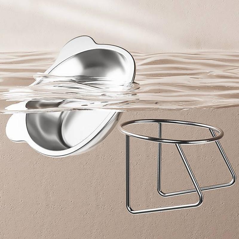 Raised Cat Bowls Tilted Neck Guard Cat Food Bowl 304 Stainless Steel Shatter-resistant Elevated 15° Pet Supplies for Puppy Cat