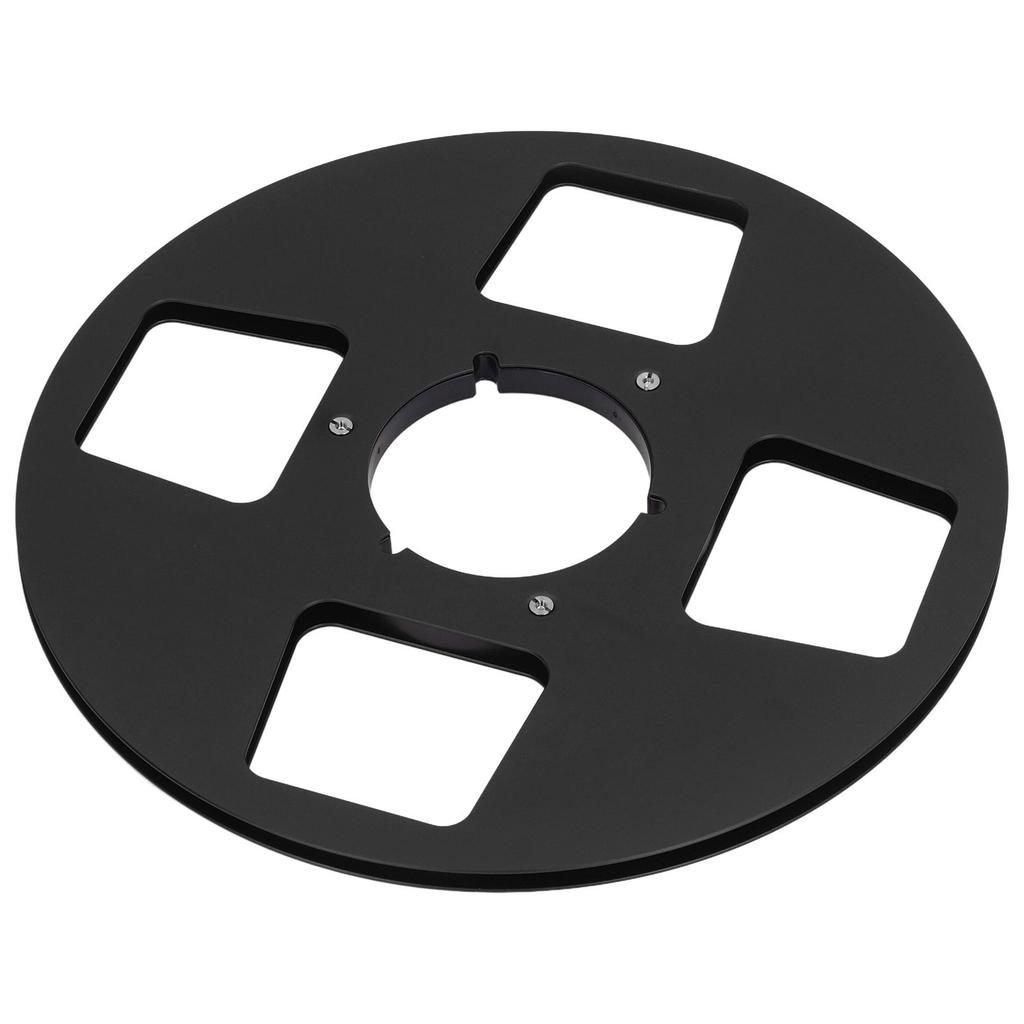 1Celsius4 10.5 Inch Empty Tape Reel 4 Hole Aluminum Alloy Opening Reel Sound Takeup Reel for Reel to Reel Tape Player
