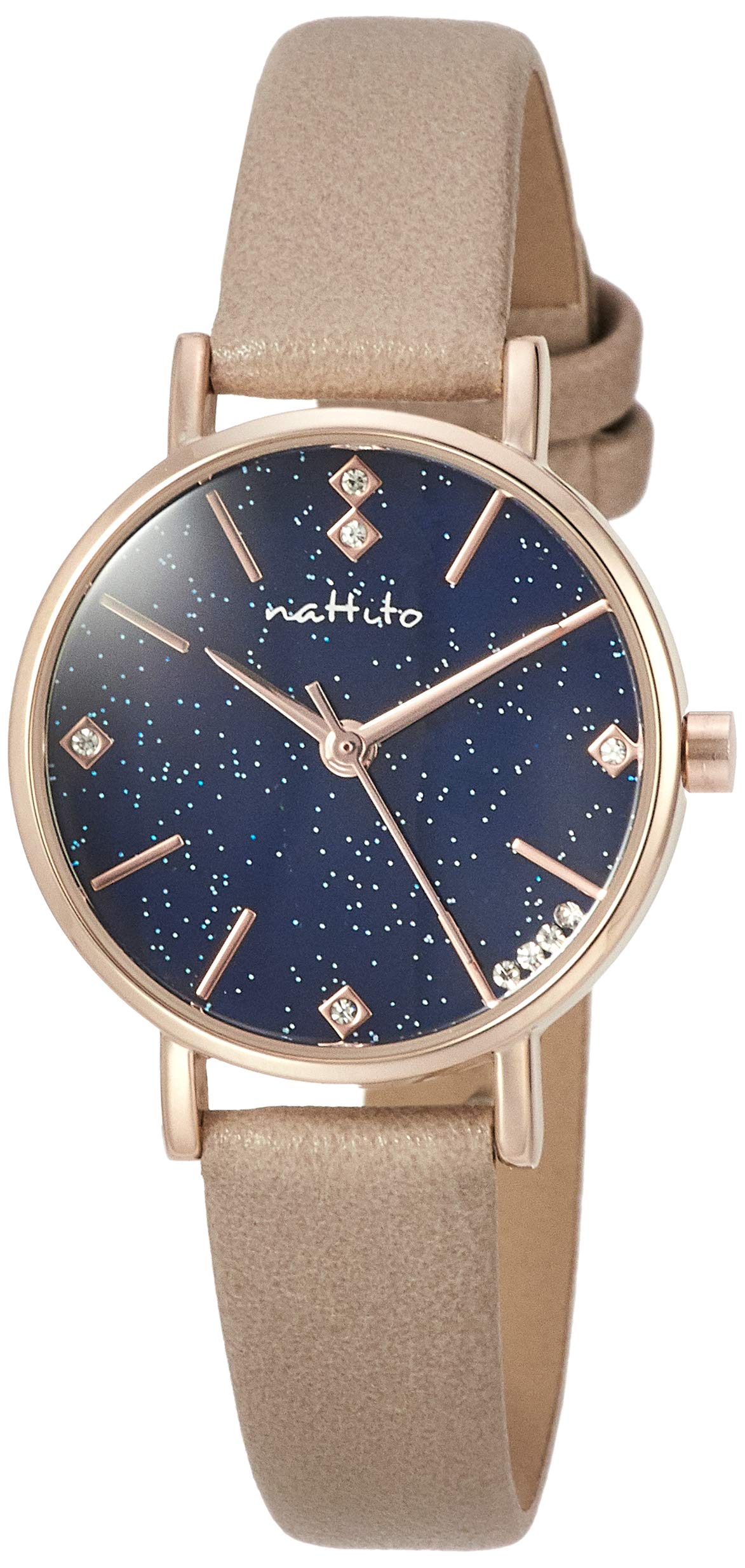 

Analog Remee Watch Starry Sky Leather Strap Blue Dial Beige [Fieldwork] YM003-2 Women s