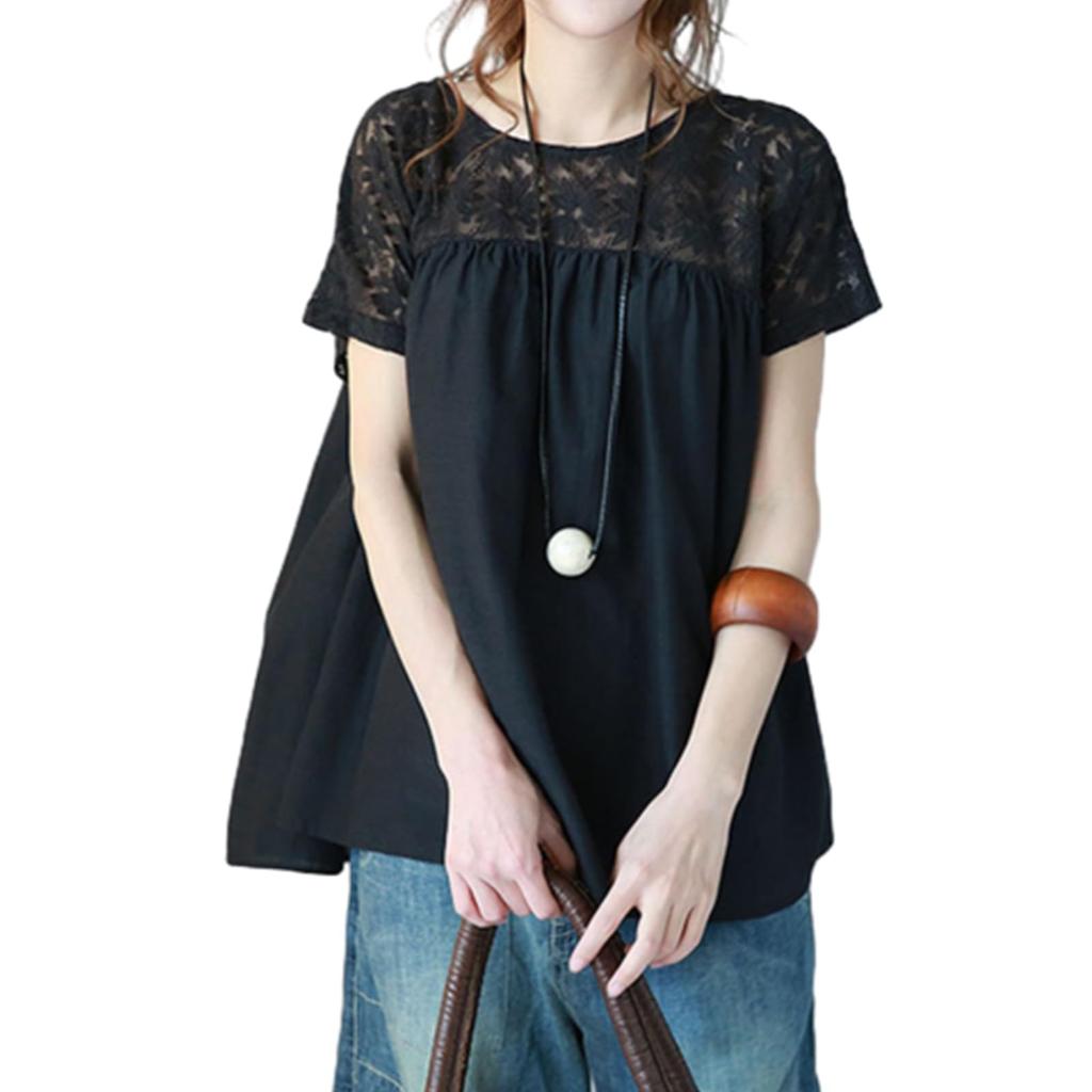 JoccKorr Short Sleeve Pullover with Floral Loose Perfect for Everyday and Women's T-Shirt Print, Fit, Flattering, Fashionable, Casual, Slimming, Wear,