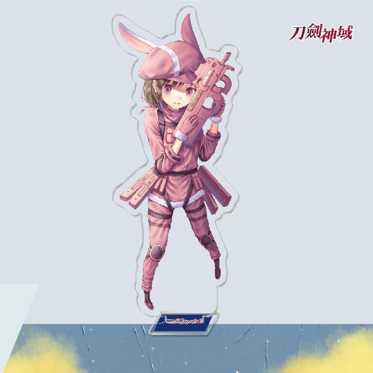 Anime Game Merchandise Sword Art Online Acrylic Stand Figures Kirito Asuna Sinon