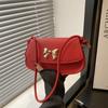 Beautiful Trend Casual Versatile New Simple Bow Small Square Bag Shoulder Messenger Bag Commuter Bag