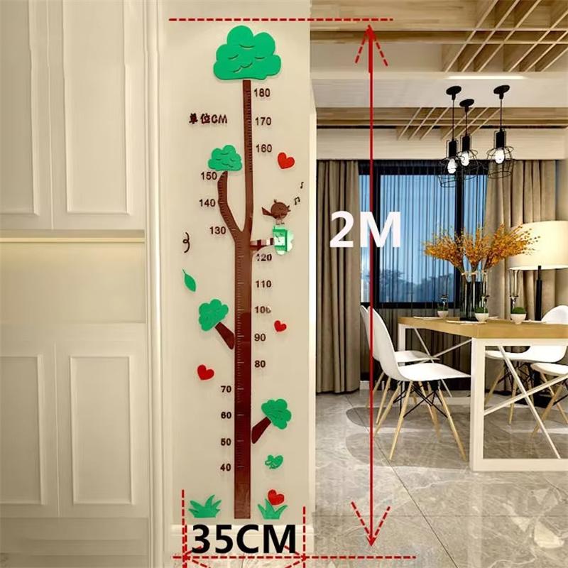 

Cartoon Children s Height Measure Wall Sticker Cartoon Growth Chart Baby Room Wall Sticker Home Decoration Acrylic Wall Sticker About 35x200cm