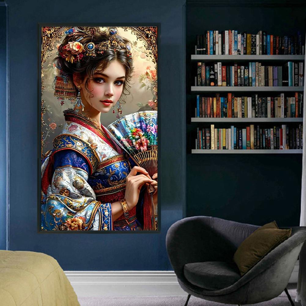 Bordado completo Eco-algodão Linha 14CT Impresso Menina Ponto Cruz Kit Arte