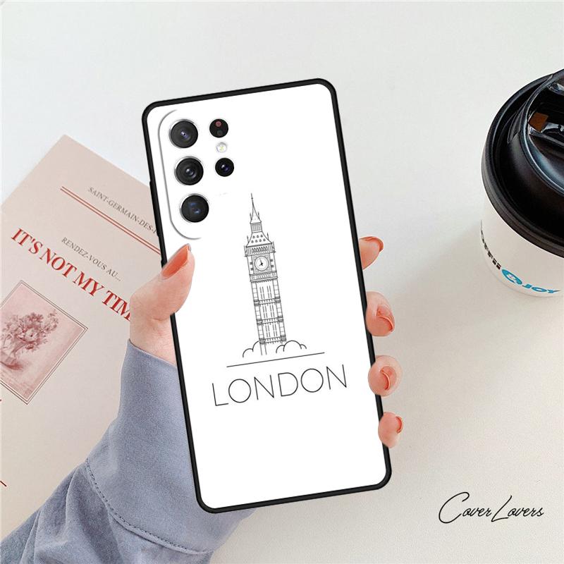 Big Ben Tower London phone case For Samsung Galaxy S24 S25 S23 S22 Ultra Note 10 20 Plus S20 S21 FE Cover