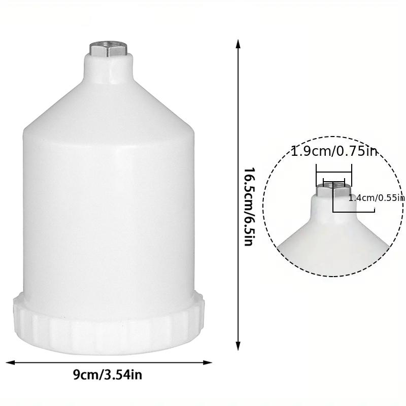 600ml Plastic Spray Paint Pot Sprayer Cup Air Gravity Feed Fastmover Thread Connector for Spray Gun Tools for G2008/H827/H887