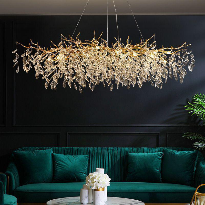 Elegant French Crystal Chandelier: K9 Aluminum Art Lamp for Living, Dining, and Bedroom