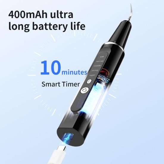 מסיר אבנית שיניים עם 1-4 ראשים להחלפה הסרת אבנית ופלאק כלי דנטלי לבית ולנסיעות נטען אולטרסוני חשמלי לניקוי שיניים