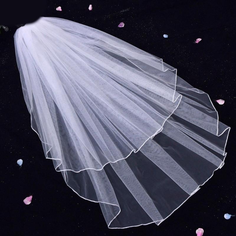 Bridal Veil for Bachelorette Party Sheer Veil for Wedding Headpiece Wedding Veil Head Covering White