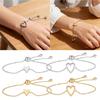 Hypoallergenically Stainless Steel Heart Hollow Bracelet Adjustable Fit Wristchain for Sensitive Skin Daily Wear