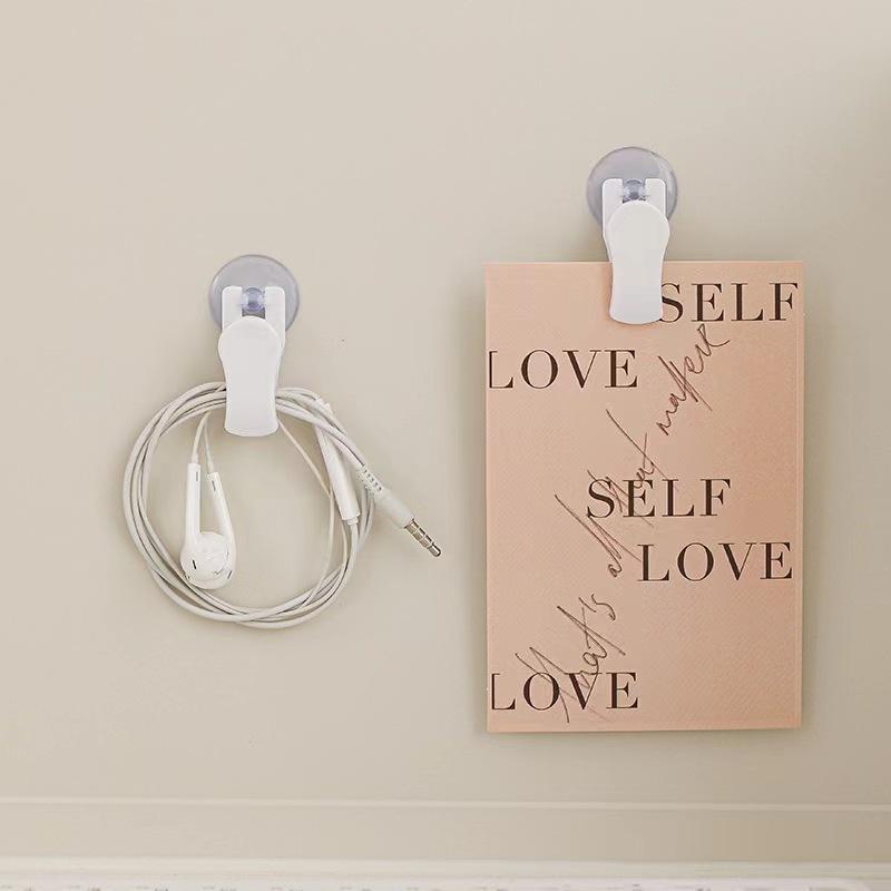1/4PCS Multifunctional Bathroom Towel Storage Clip Kitchen Small Hook Rotating Household Suction Cup Punch-free Clip