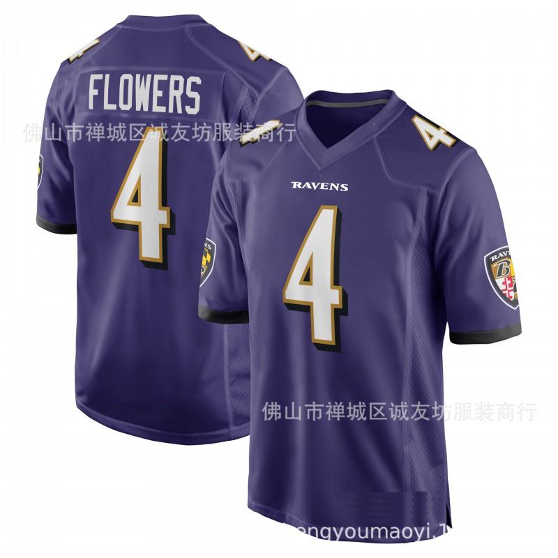 Zay Flowers 4 Baltimore Ravens Football Jersey Mens Sportswear All Season