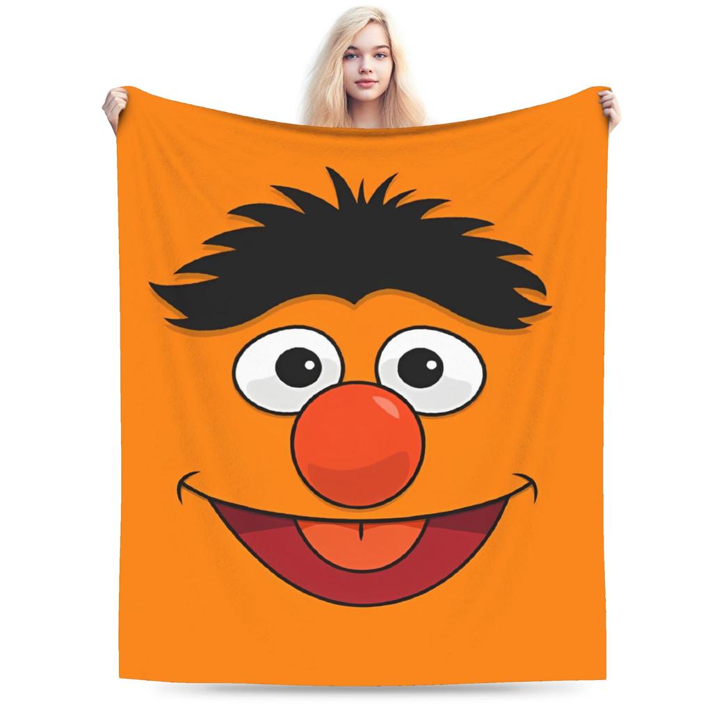Cookie Monsters Cartoon  Blanket Fleece Decoration Sesame Street SesameStreet Soft Throw Blanket for Sofa Car Plush Thin Quilt