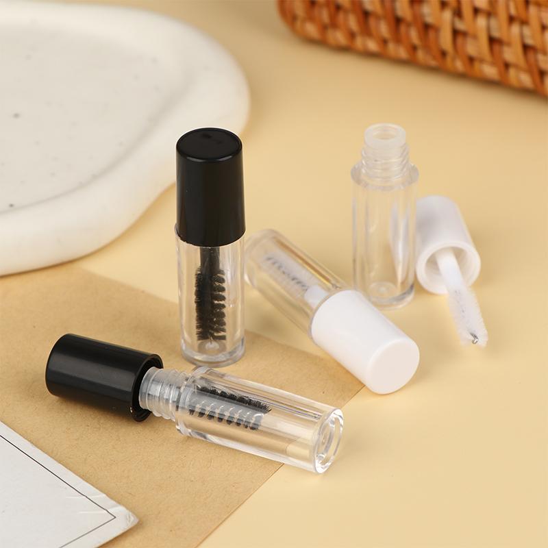 1.2Ml 3Szt. Puste Tubki na Maskarę z Aplikatorem do Rzęs Pojemnik na Krem do Rzęs/Roztwór Wspomagający Wzrost Rzęs Butelka Wielokrotnego Użytku Opakowanie Próbne DIY