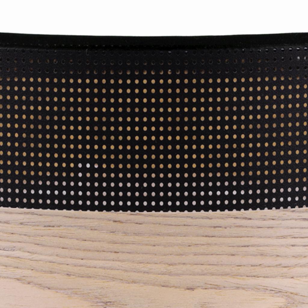 Wood Plexi Ceiling Lamp Black 40Cm Classic Oak
