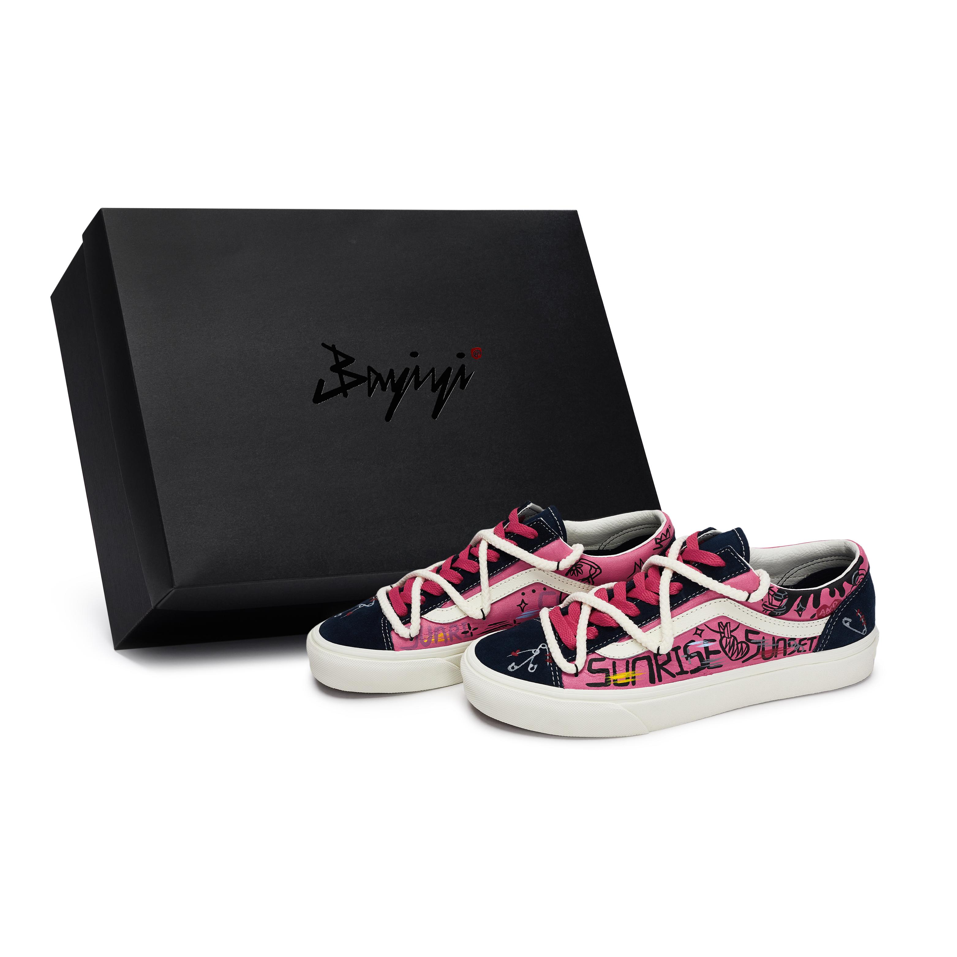 

Vans Style 36 Skateboard Shoes Unisex Low top White/Blue/Pink VN0A3DZ3RFL(Team80-S-BOX) 35