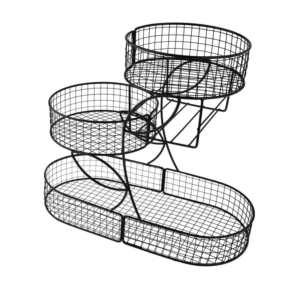 Fruit Basket 3 Tiered Vegetable Rack Kitchen Counter Multiuse Metal Fruit Bowl Organizer for Potato Snack Dining Room Table
