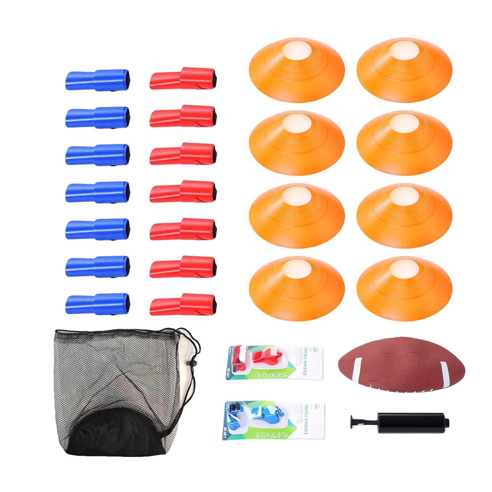 Flag Football Set 14 Personen Groep Aparte Duurzame PVC Flag Football Riem Set voor Buitensporten Flag Football Kit