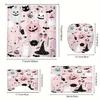 1/4Pcs Halloween Decoration Skeleton Couple Pattern Shower Curtain Bathroom Decor Halloween Decoration Indoor Showr Curtain