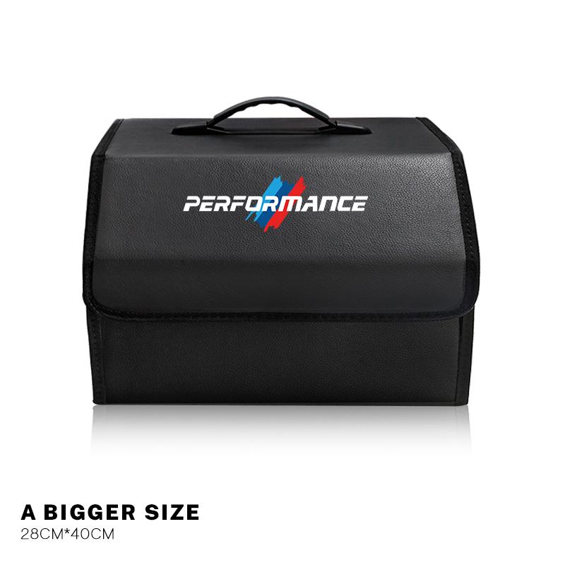 CDKO4 Leather Car Trunk Collapsible Organizer Foldable Storage Box For BMW X1 X2 X3 X5 X4 X6 X7 G30 G20 G32 G11 G12 F40 F30 Stickers