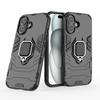 For iPhone 16 Case PC+TPU Ring Holder Kickstand Phone Armor Cover