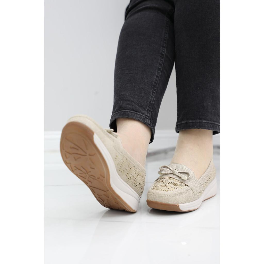 Wanetti Woman Mother 4 Point Orthopedic Anti-Sweat Anatomic Base Stone Shoes Flat Shoes
