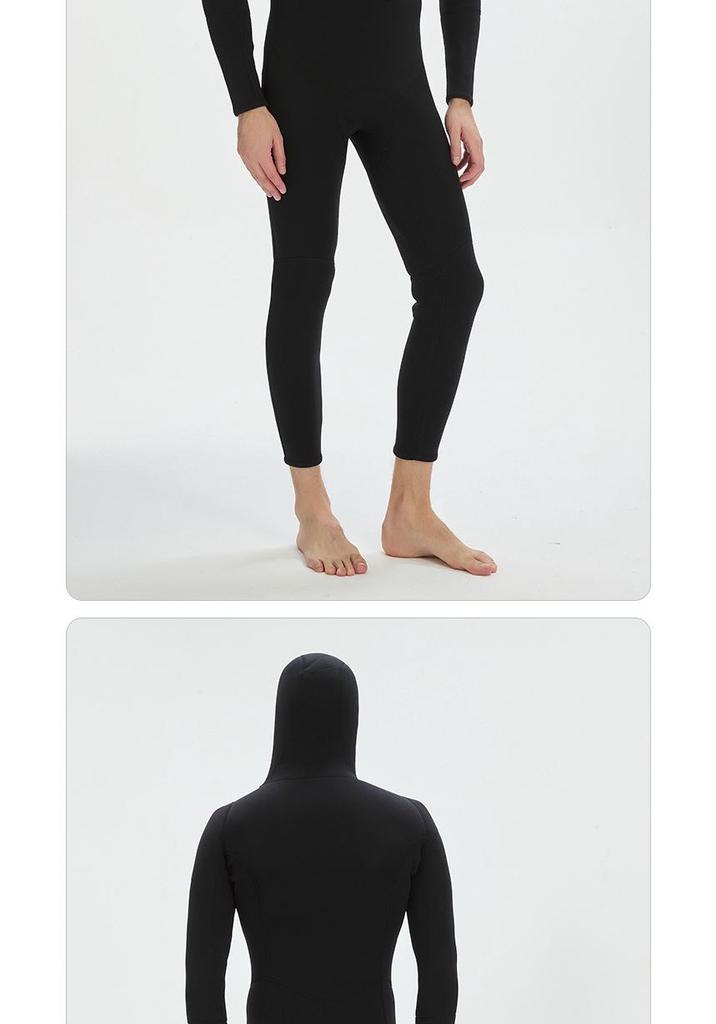 Herren 3mm Neopren Ganzkörper-Neoprenanzug, Rückenreißverschluss, Warm für Schnorcheln & Wintertauchen