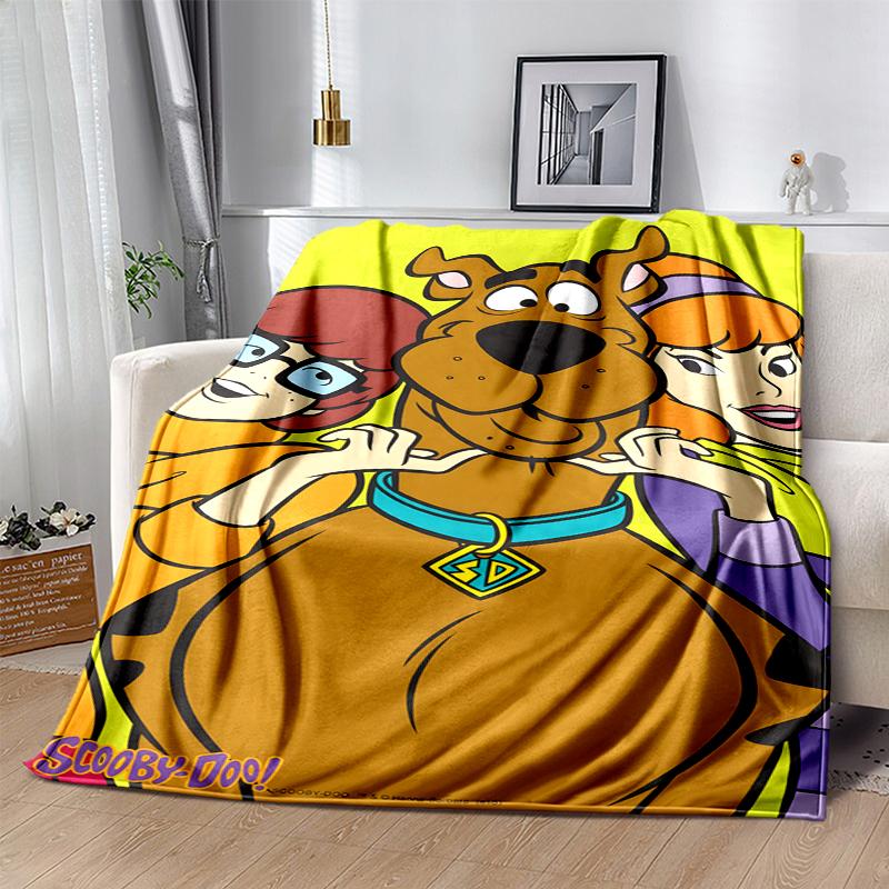 Scooby Doo Flannel Blanket Soft Warm All-Season Throw, Design for Camping, Car Travel, Hiking Sofa, Bed, Office Perfect Gift for Parties