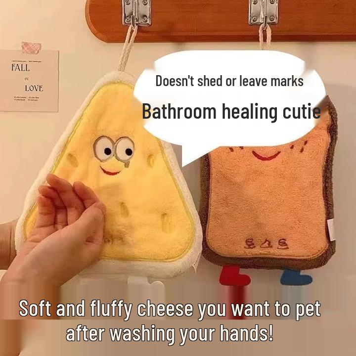 Absorbent Quick-Dry Cartoon Hand Towel - Thick Kitchen Dishcloth for Kids
