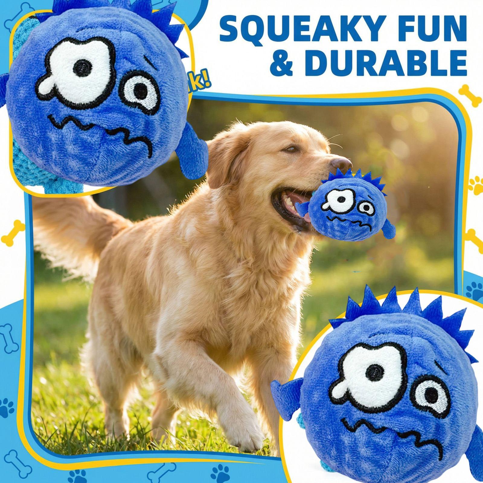 

Furs Plush Making Sounds Grinding Teeth Resistant To Chewing Pet Toys one size синий