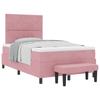 Boxspringbett mit Kopfteil Rosa 200 x 120 cm Samt