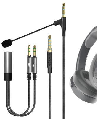 Geekria Clip Microphone Condenser Microphone Pin Microphone Mini Microphone Smartphone Microphone Headphone Cable Skullcandy for Gaming and Meetings
