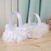 White Western Wedding Bridal Gift Wedding Supplies Party Decor Flower Basket Flower Girl Basket