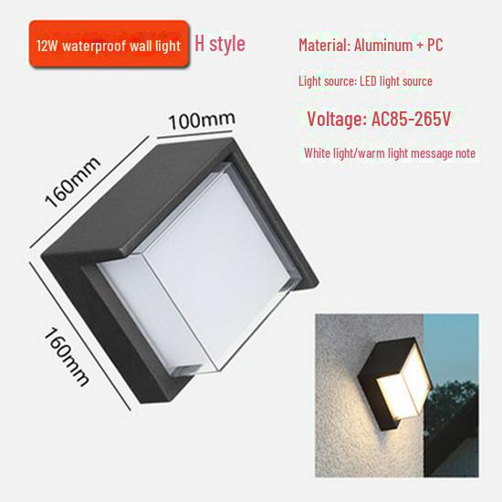 Waterproof Outdoor Wall Lamp for Villa Courtyard, Balcony, and Terrace