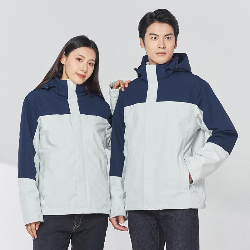 

Горная куртка Женская куртка три в одном Мужская уличная водонепроницаемая куртка со съемной подкладкой Для пеших походов, кемпинга, дышащая куртка S